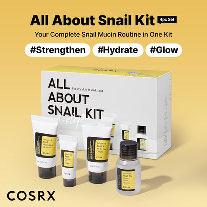 סט טיפוח קוריאני COSRX – סדרת Snail Mucin האהובה