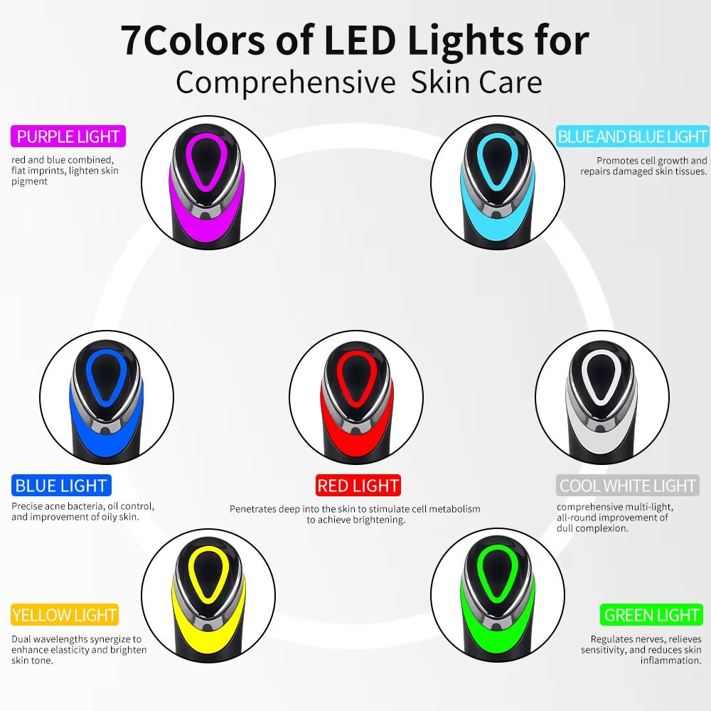 מכשיר אנטי-אייג’ינג ביתי – טיפול ב־7 צבעי LED למיצוק והבהרת העור