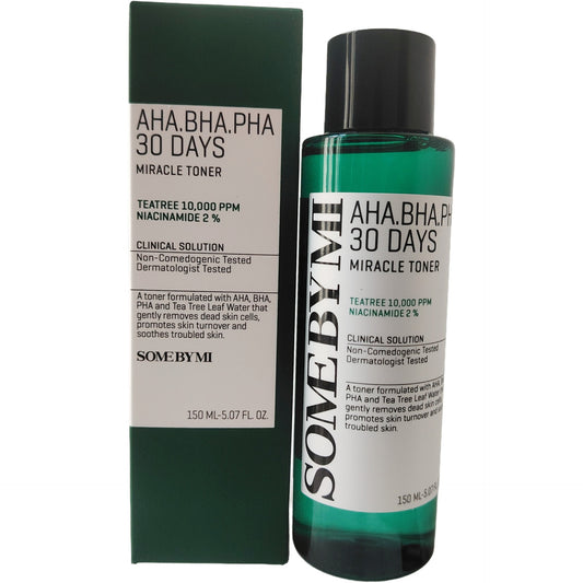 SOME BY MI Miracle Toner (AHA BHA PHA) – טונר פילינג עדין עם עץ התה