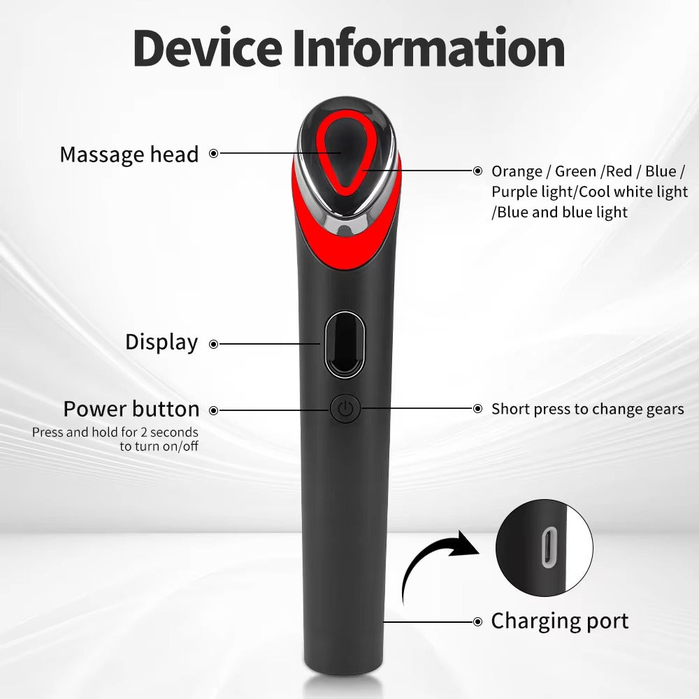 מכשיר אנטי-אייג’ינג ביתי – טיפול ב־7 צבעי LED למיצוק והבהרת העור